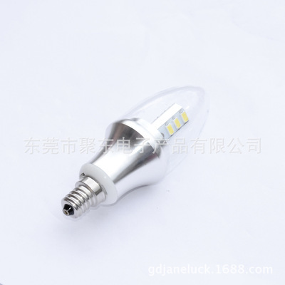 【LED蠟燭燈 水晶燈 360度發光 5W E12 尖泡 廠家直銷】價格,廠家,圖片,LED蠟燭燈,東莞市聚東電子產品-